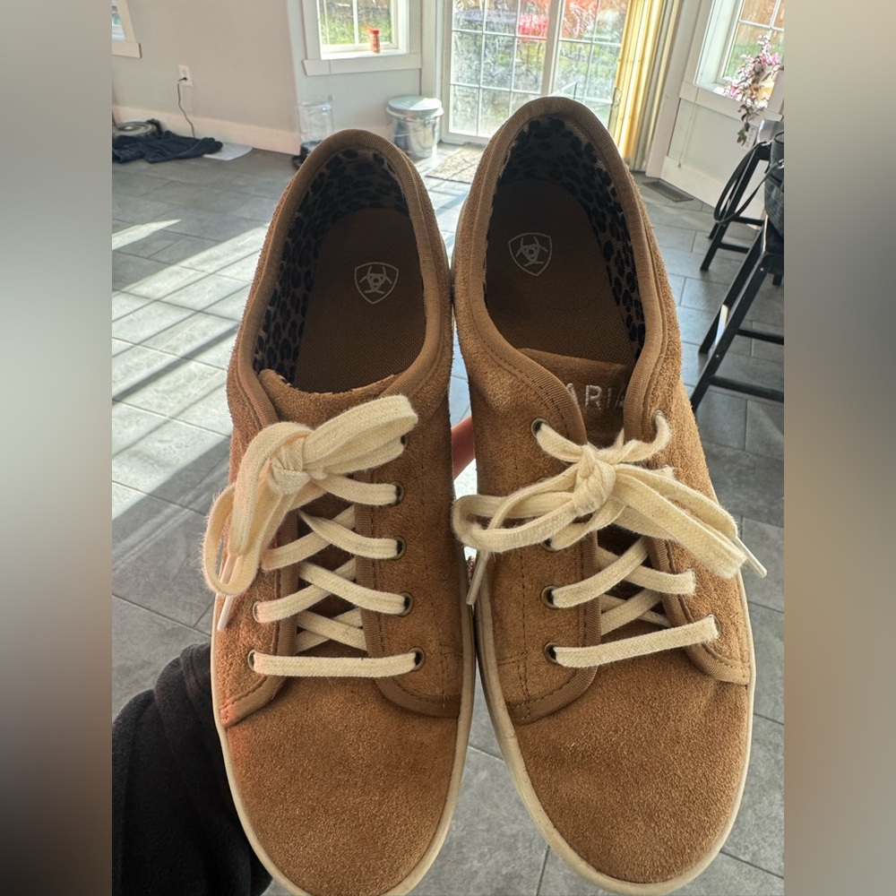 Ariat Women's Tan Suede Platform Shoes
